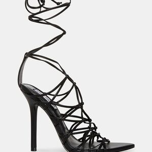 Steve Madden Black Lace-Up Heels